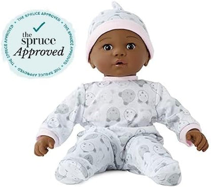 Madame Alexander 14" Adoption Day Baby Girl Doll, Dark Skin Tone, Brown Eyes (20454)