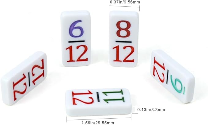 KAILE Mexican Train Dominoes Set with Numbers, Colorful Double 12 Numeral Mexican Train Dominoes Set with Durable Travel Case - Vibrant Fun for Family Game Night, Parties, and Gatherings