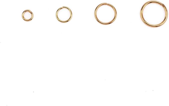 Open Jump Rings Gold 0.6x4mm 1000pcs for DIY Jewelry Making Supplies
