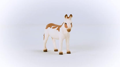 Schleich Farm World American Spotted Donkey Animal Figurine - Highly Detailed and Durable Farm Animal Toy, Fun and Educational Play for Boys and Girls, Gift for Kids Ages 3+, Multicolor, 2.5 inch