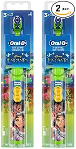 Oral-B Kid's Battery Toothbrush Featuring Disney's Encanto, Soft Bristles, for Kids 3+ (Pack of 2)