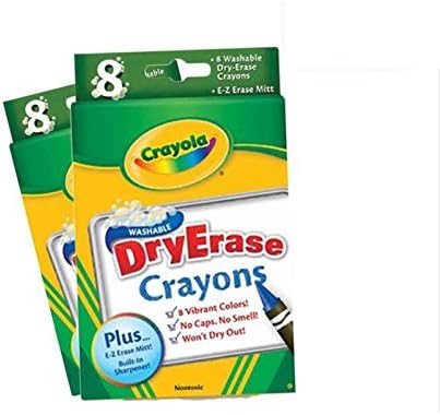 3 Pack of 8 Crayola Dry-Erase Crayons bundled by Maven Gifts