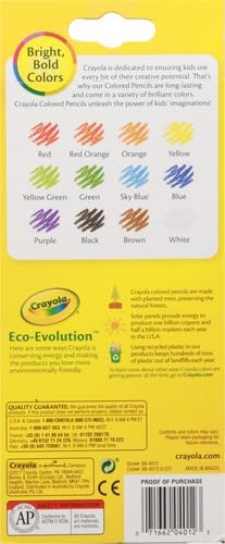 Crayola Colored Pencils, Assorted Colors, Pre-sharpened, Adult Coloring, 12 Count, Gift