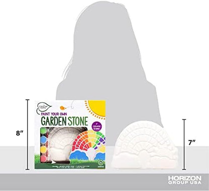 Creative Roots Paint Your Own Rainbow Stepping Stone Craft Kits for Kids, Ceramics to Paint, Ages 6+