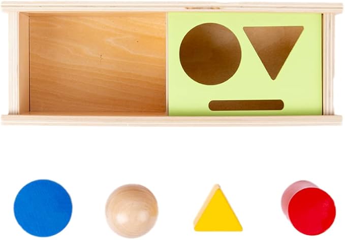 Montessori Infant Toys Multi-Shape Moveable Separation Box Cognitive Development and Shape Recognition Toys for 1-3 Years Old Babys