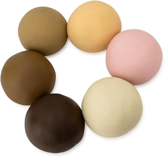 Hygloss Soft Modeling Play Dough - 6 Assorted Color Playdough - Multicultural Skin Tones - 5 lb. Each - Reusable Container, Ideal for Art Projects & Classroom Activities