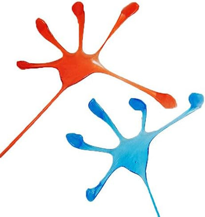 72 Pieces Vinyl Stretchy Sticky Toy Assortment Including Wall Climber Men, Sticky Animals, Large Sticky Hands, Sticky Hammers, Stretchy Flying Frogs and Sticky Frogs