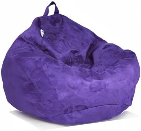 Bean Bag Chair Cover (No Filler) | Fur Resistant Microsuede | Adult Size | Stuffed Animal Storage for Kids Or Adults | Double Stitched | Durable Zipper | Soft Premium
