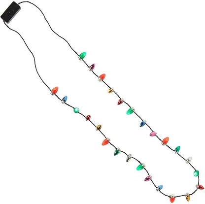 Amscan Multicolor Light Up Bulb Necklace - 30" (Pack Of 1) - Perfect For Festivals, Holidays & Events