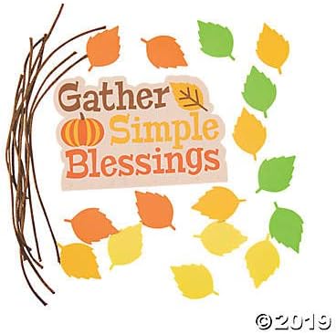Fun Express Gather Simple Blessings Mobile Craft Kit - Makes 12 - Thanksgiving Crafts for Kids
