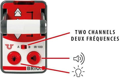 BRIO Remote Control Travel Train - Kids Toy with Light and Sound Features | Battery Operated | Compatible with Wooden Railway Tracks | Perfect for Toddlers Age 3+