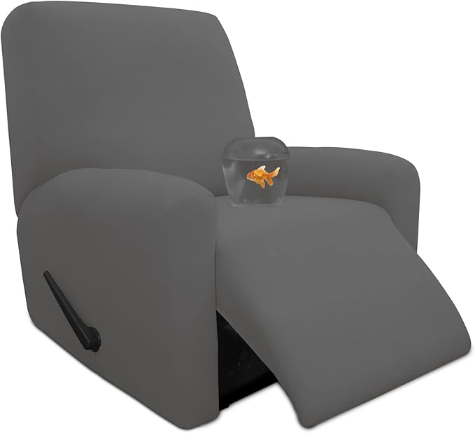 Easy-Going 100% Dual Waterproof Recliner Cover Stretch Soft Couch Cover for Dogs, Sofa Slipcover for Recliner Couch Leakproof Furniture Protector for Kids, Pets Gray