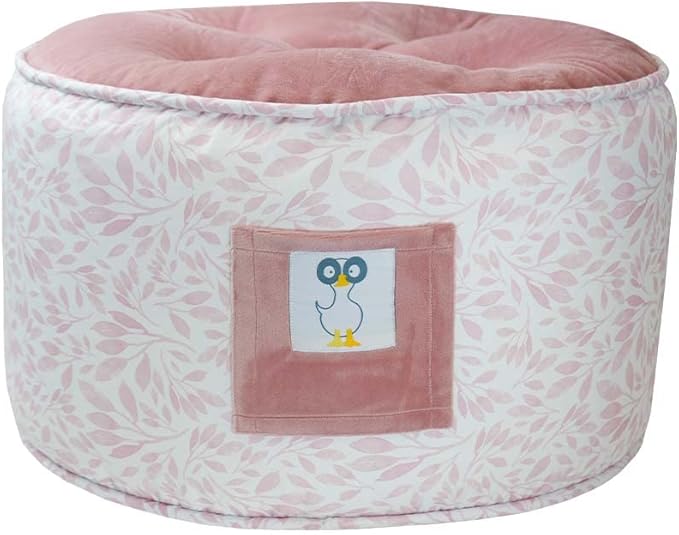GooseWaddle Soft and Comfortable Kids Ottoman Toddler Pouf Seating for Your Little One's Playroom or Nursery (Poppy Pink)