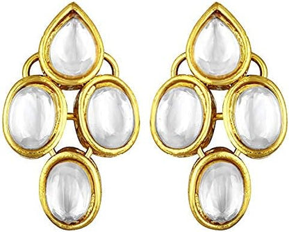 Aheli Indian Traditional Faux Kundan Long Necklace Jewelry Set with Earrings Gift for Women