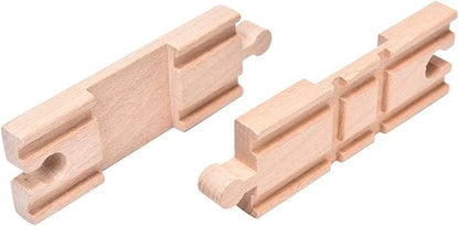 11 Pack Wooden Train Tracks Sets Toys,Male-Male Female-Female Bump Track,Crossing Bridge Train Track Toys,Cross Track and Stop Track Compatible with All Major Brands,Railroad Toy Accessories