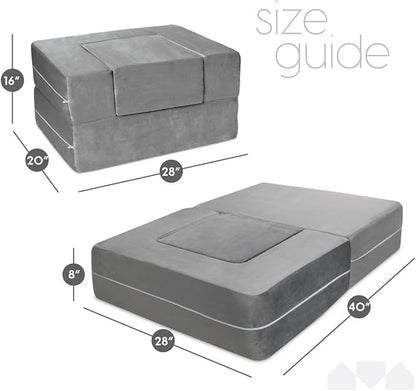 Milliard Kids Couch - Modular Kids Sofa for Toddler and Baby Playroom/Bedroom Furniture (Grey Small)