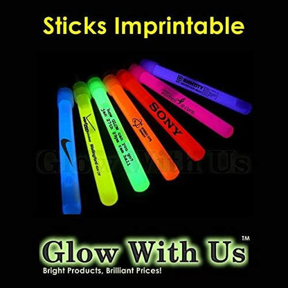 Glow Sticks Bulk Wholesale, 1000 4” Yellow Glow Stick Light Sticks. Bright Color, Kids Love Them! Glow 8-12 Hrs, 2-Year Shelf Life, Sturdy Packaging, GlowWithUs Brand…