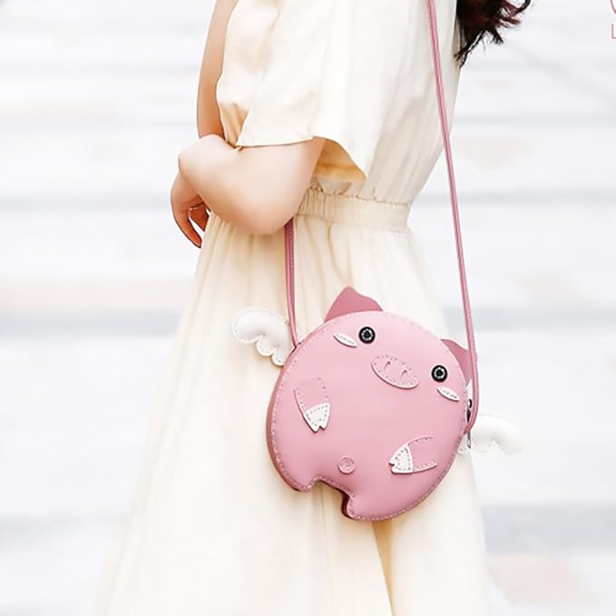 NUOBESTY 1 Set Handbag DIY Womens Suits DIY Sewing kit Girls Purse Making kit Piggy Bag for Women Purse Making kit Girl Animal Purses for Women Kids Craft Art Polyester Bags Jewelry Child