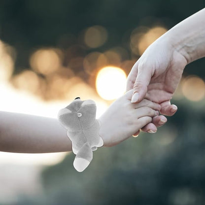 LUOZZY 2 Pcs Dog Stuffed Animal Slap Bracelets for Kids Dog Slap Bracelets Party Favors Baby Stuffed Animal Toys (Gray)