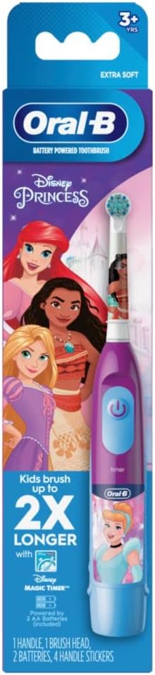 Oral-B Kid's Battery Toothbrush Featuring Disney Princess, for Kids 3+