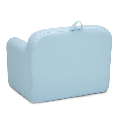 Delta Children Cozee Chair for Kids for Ages 18 Months and Up, Light Blue