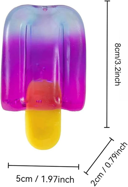 Ice Cream Squeeze Squishy,Summer Sensory Stress Relief,Squishies Slow Rising Fidget Toy Suitable for Everyone (Purple)