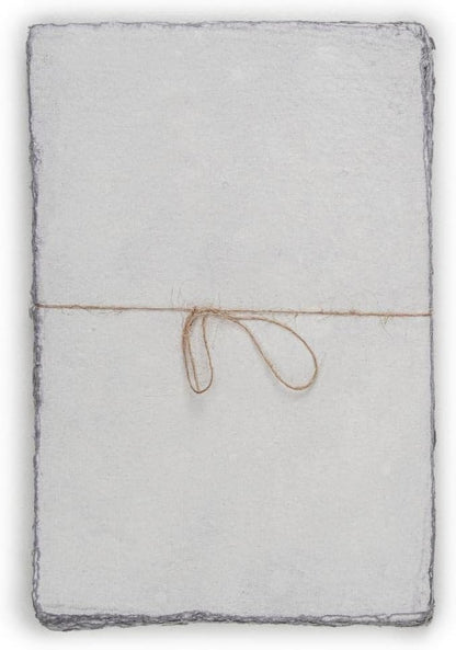 LEATHER VILLAGE Watercolor Paper - 12 X 16 inches, 50 Sheets - Mixed Media Watercolor Paper - 150 GSM Thick Deckle Edge Virgin Cotton Handmade Paper - Grey Toned