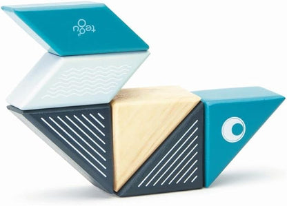 6 Piece Tegu Travel Pal Magnetic Wooden Block Set, Whale