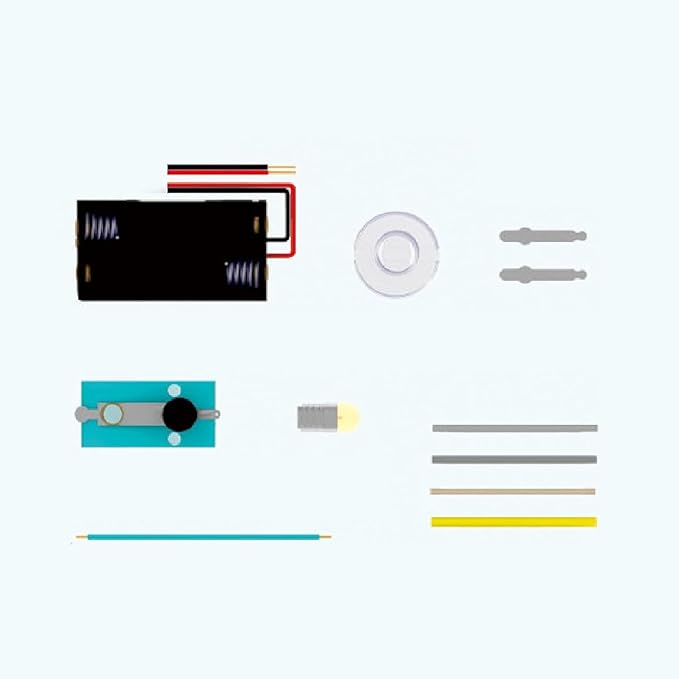 Electrical Circuit Experiment Kit, Small Bulb Lights Up Kit Basic Physic Science Playset Educational Kit A OneSize Science Kits and Toys Flash Cards Learning and Education