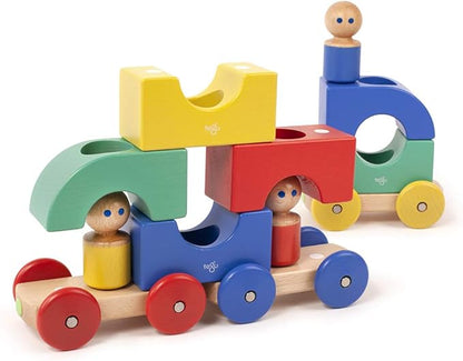 12 Piece Tegu Magnetic Tram Building Block Set, Big Top