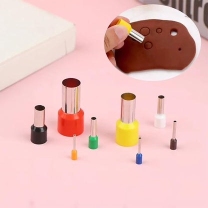 13PCS Polymer Clay Tool Set Acrylic Clay Roller with Acrylic Sheet Backing Board Clay Modeling Shaping Tool Round Shape Clay Cutters for Pottery Polymer Clay DIY Sculpting Craft