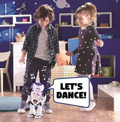 Lexibook Powerman - Remote Control Walking Talking Toy Robot, Dances, Sings, Reads Stories, Math Quiz, Shooting Discs, and Voice Mimicking, for kids 4+ - ROB50EN