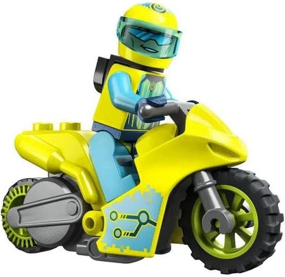 LEGO City Stuntz Cyber Stunt Bike 60358, Flywheel-Powered Motorbike Toy to Perform Jumps and Tricks, Action Toys for Boys and Girls Ages 5 Plus, Extension Set