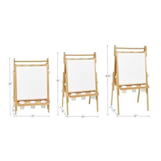 Colorations All in One Wooden Adjustable Easel and Roll