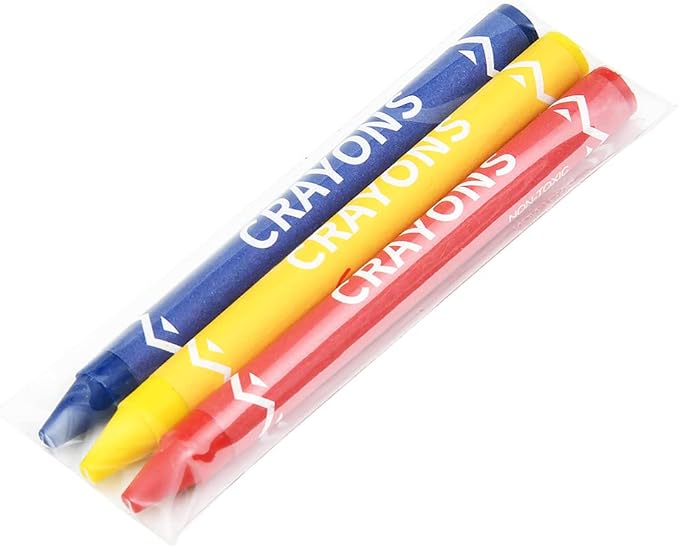 Madisi Crayons Bulk Pack, Regular Size, 3 Colors, 300 Packs, 900 Count