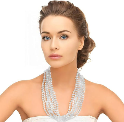 Silver Metallic Bead Necklaces, Party Accessory, 48 Ct.