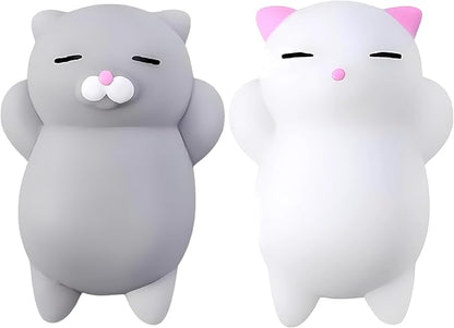 Nutty Toys Squishy Cat Set - 2" Soft Silicone Kawaii Kitties, Top Stress Relief Toy 2026, Unique Kids & Adults Egg Filler Gift Idea, Best Teenage Girl, Teen Boy & Tween Easter Basket Stuffers Present
