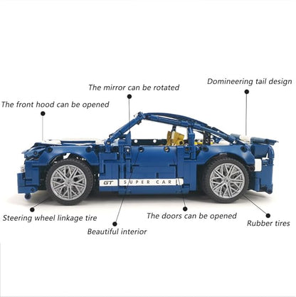 Building Blocks Racing Car Tech Sports Car 1: 14 Supercar Building Brick Racing Car Building Kit Adult Collectible Race Cars Model Great Gift for Boys, Girls, and Teens Ages 6+,1258PCS