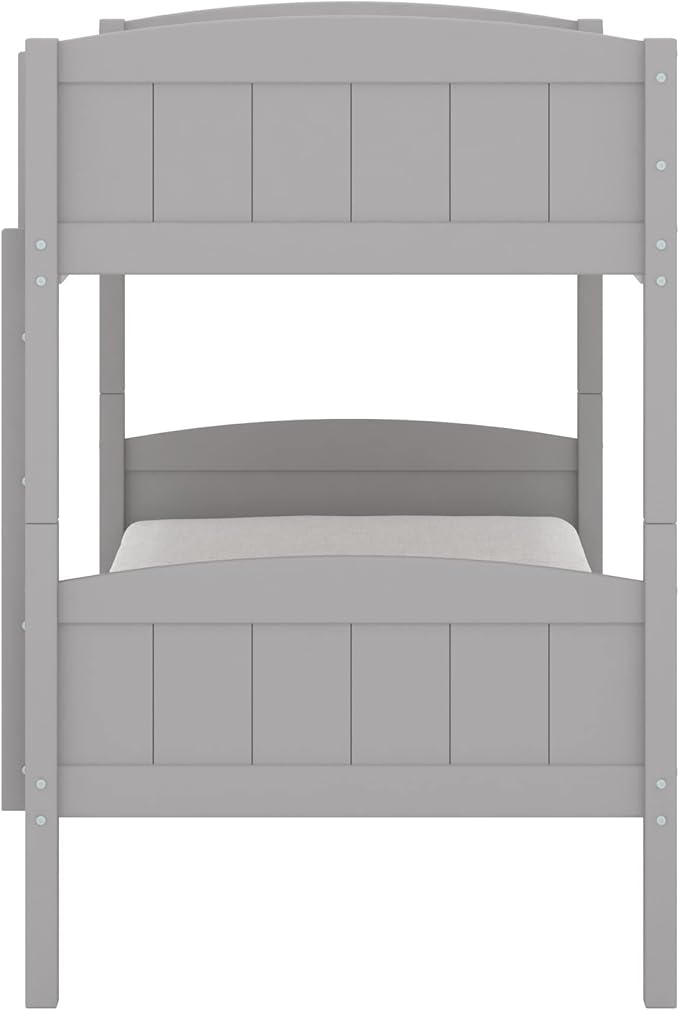 Hillsdale, Alexis Contemporary Wood Arch Twin Over Twin Size Bunk Bed, Gray
