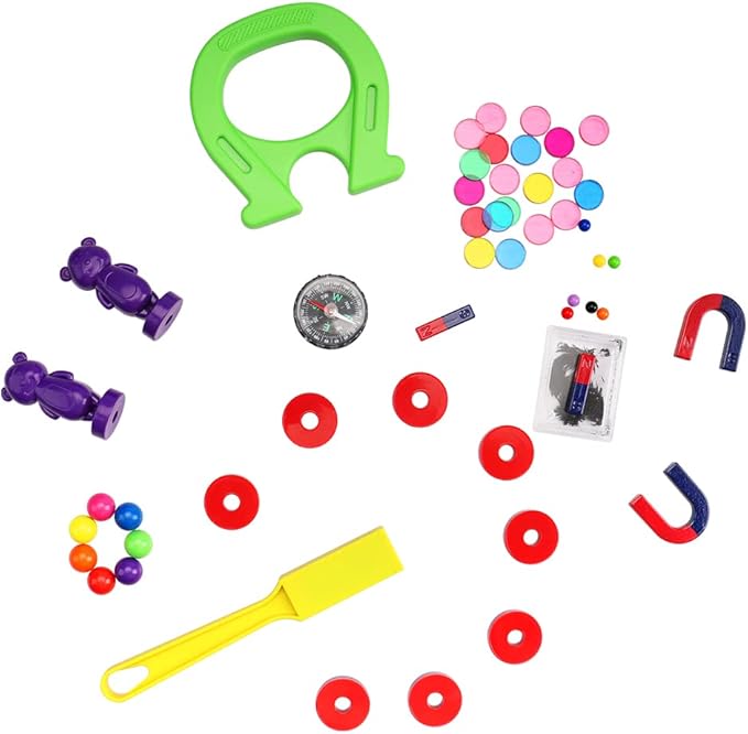 Magnet Lab Kit for Kids, Magnet Toy for Kids Ages 5+, STEM Toys Magnetic Science Kit for Science Experiments, Bingo, Fridge, and Magnetic Concepts, Homeschool Supplies