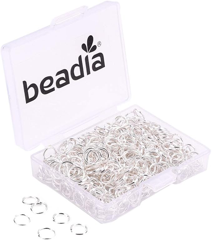 Open Jump Rings Sliver 0.8x6mm 500pcs for DIY Jewelry Making Supplies