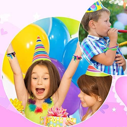 Wpond 28 Pcs Valentines Day Gifts, Kids Valentines Day Prefilled Valentine Cards with Zipper Bracelets, Zipper Bracelet Friendship Bracelet Party Sensory Bracelet Toys Favors for School Students