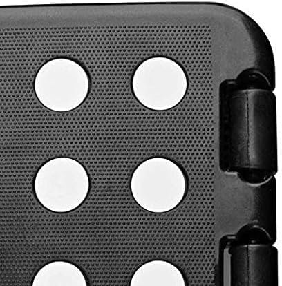 ACSTEP Folding Step Stool with Back Support for Kids,9" Kids Step Stool for Outdoor or Indoor Kitchen Step Stools and Bathroom Stool for Toddlers Boys Girls - Black, 10 Pack