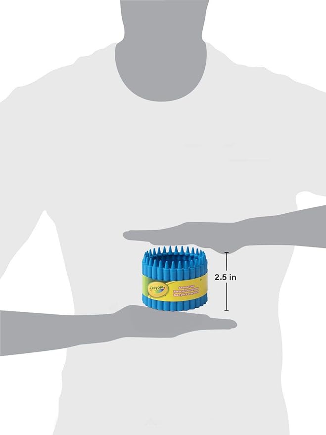 Crayola Crayon Cup for Kids - Colorful Pen, Pencil and Crayon Holder for Creative Kids Desk Organization - Cerulean, Suitable for Kids 3.5 Years and Up