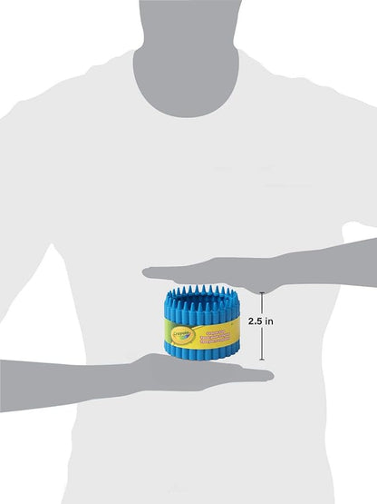 Crayola Crayon Cup for Kids - Colorful Pen, Pencil and Crayon Holder for Creative Kids Desk Organization - Cerulean, Suitable for Kids 3.5 Years and Up