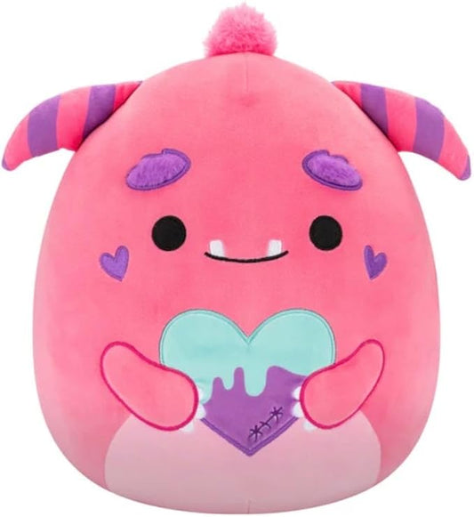 Squishmallows 2025 Original 8-Inch Valentine Squad Plush - Collectible Soft & Squishy Mini Stuffed Animal Toy - Add to Your Squad - Gift for Kids, Girls & Boys (Mont The Pink Love Monster)