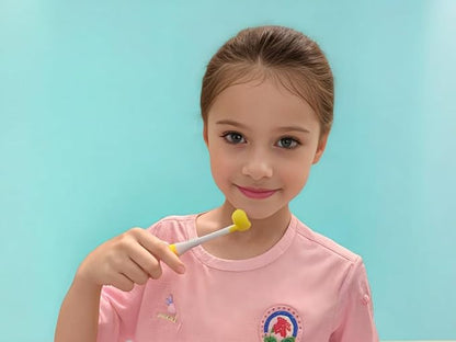 2 Pieces 3 Sided Toddler Toothbrush, Three Bristles for Kids Toothbrush, Autism Soft Bristles Toothbrush,Soft and Gentle for Complete Tooth and Gum Care(C1（Blue+Yellow） Kids)