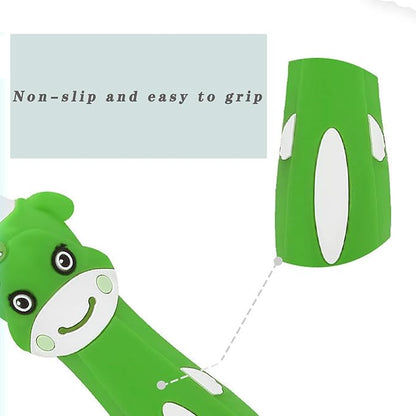 2 Pieces 3 Sided Toddler Toothbrush, Three Bristles for Kids Toothbrush, Autism Soft Bristles Toothbrush,Soft and Gentle for Complete Tooth and Gum Care (C4（Red+Orange） Kids)