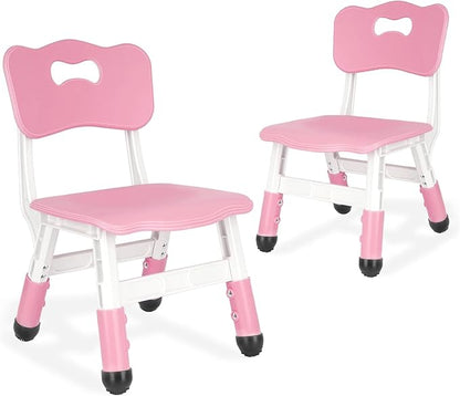 Kids Chair Adjustable Height Children Chairs Suitable for Children Age 2-8 with Foot Covers for Home Classroom Kindergarten and Children's venues Two-Pack