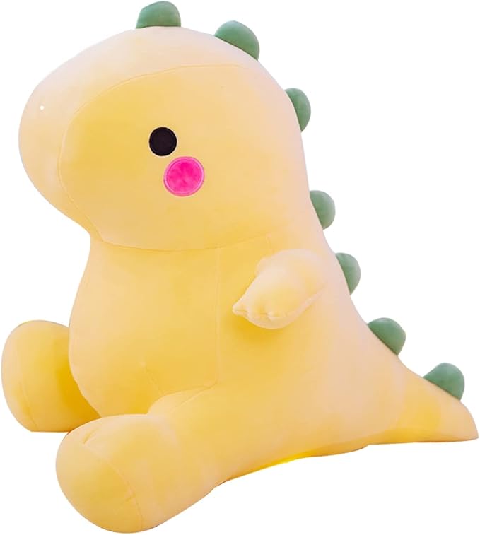 Cute Dinosaur Plush Toys Fat Dinosaur Stuffed Animals Toys Dolls Dinosaur Plush Toy Soft Stuffed Animal Dino Plushies Doll Cute Birthday Gifts for Kids Girls Boys (Yellow,13in)